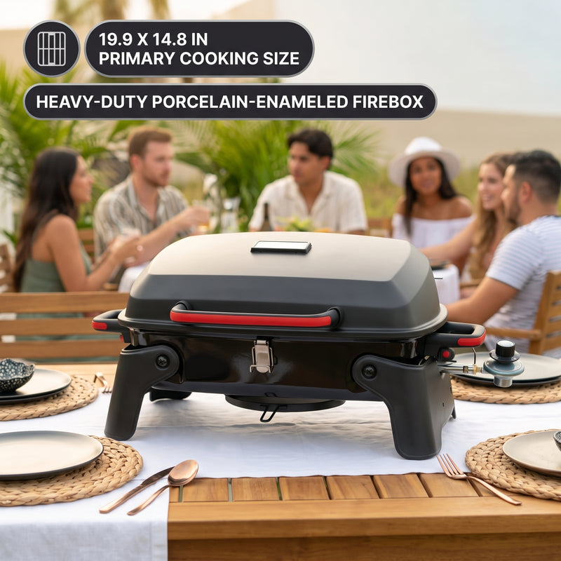 PORTABLE TABLETOP BBQ GRILL – CHARCOAL OUTDOOR GRILLS FOR CAMPING, PATIO, BEACH & BACKYARD - 5