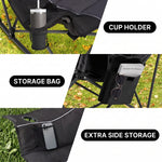 Oversized Folding Rocking Camping Chair with Padded Headrest - 5