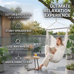 Premium Cotton Hanging Hammock Chair for Indoor & Outdoor Relaxation - 5