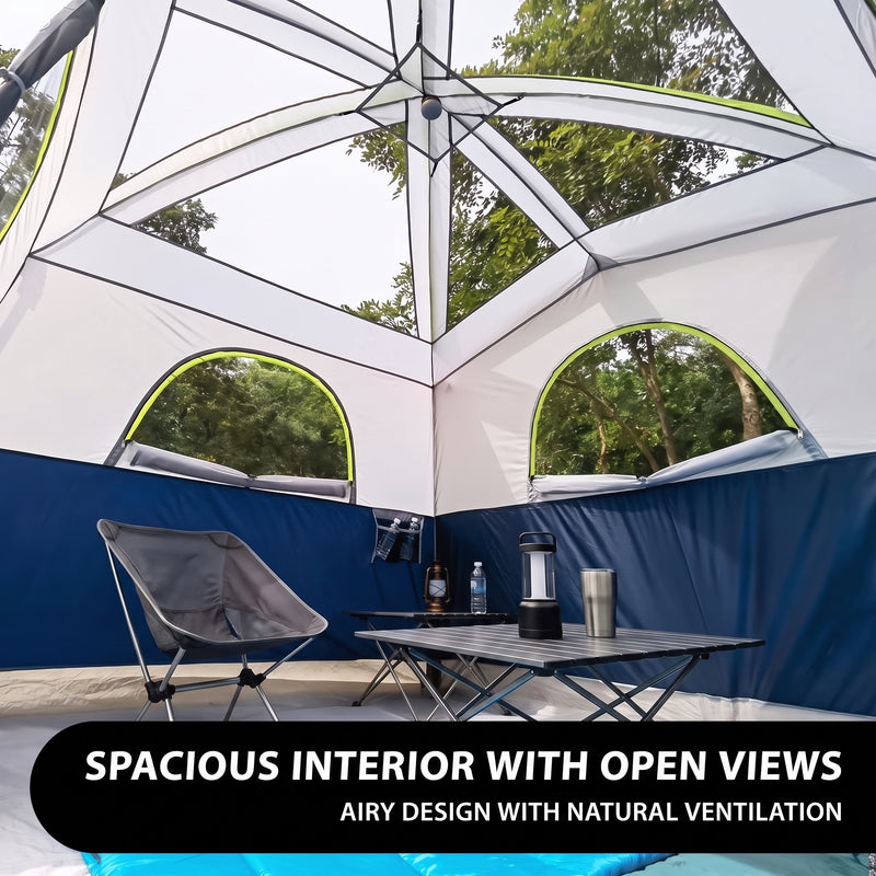 4-6 PERSON INSTANT CABIN CAMPING TENT – WATERPROOF FAMILY TENT WITH RAINFLY & CARRY BAG - 5