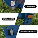 Oversized Folding Rocking Camping Chair with Padded Headrest - 5