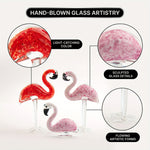 Glass Flamingo Figurine – Hand-Blown Art Glass Decor - 5
