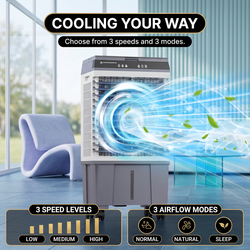 3-in-1 Evaporative Air Cooler Tower Fan with Remote Control - 5
