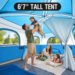 8-10 Person Instant Cabin Camping Tent with Room Divider & Rainfly - 5
