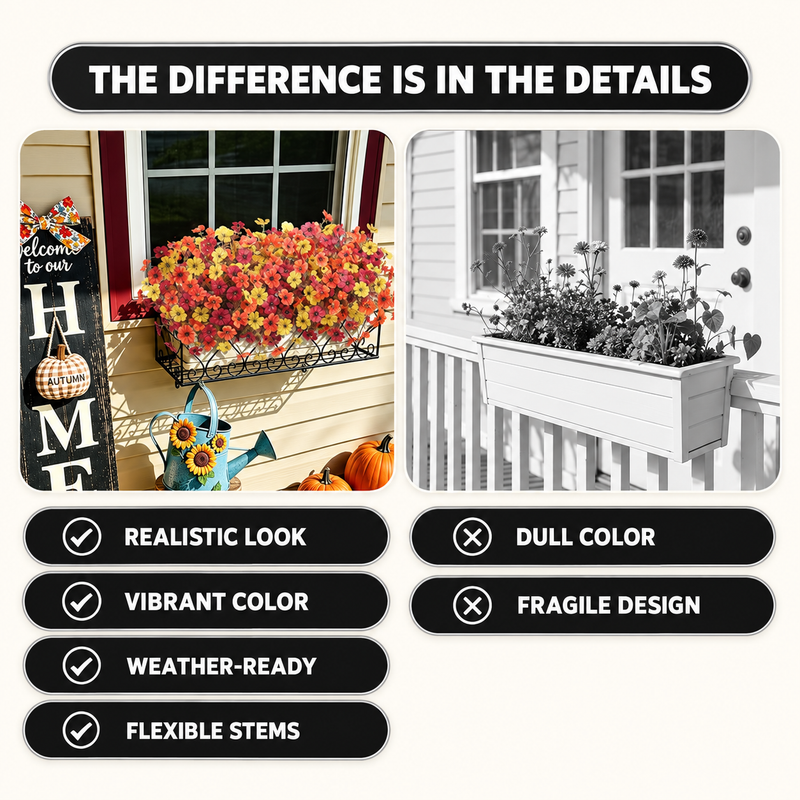 ARTIFICIAL FLOWERS FOR OUTDOORS – UV-RESISTANT FALL MIX - 5 (2)