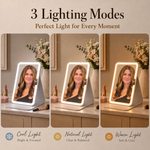 Portable LED Makeup Mirror – Rechargeable, Adjustable Brightness, Compact & Travel-Friendly - 5