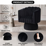 Swivel Accent Chair with Storage, 360 Degree Velvet Small Accent Chair, No Assembly Comfy Bedroom Chair for Living Room, Reading, Dressing Room - 5