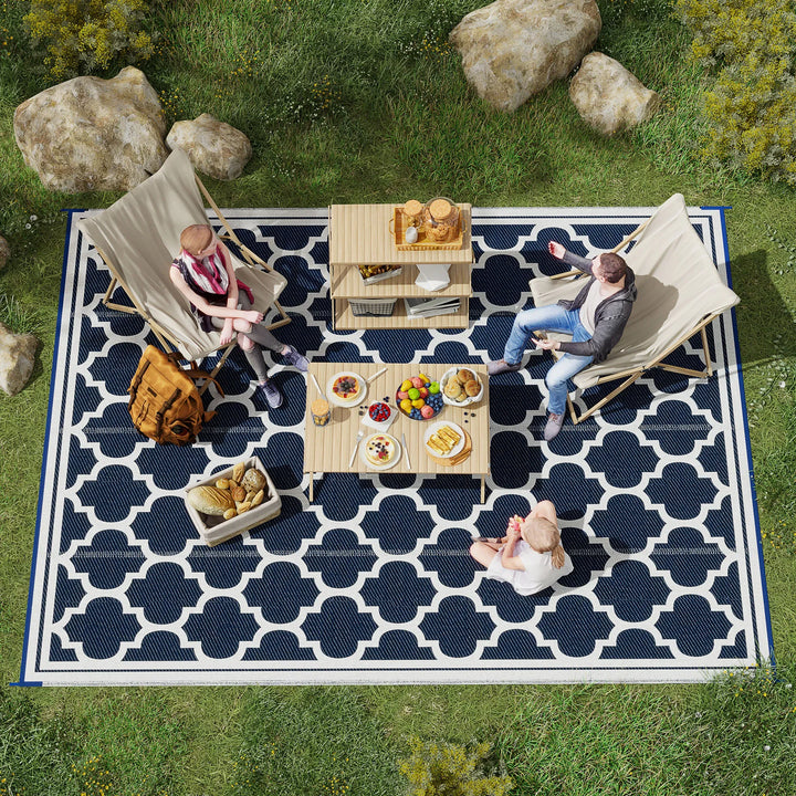 Exclusive Outsunny Reversible Outdoor Rug Carpet - Premium 9' x 18' Waterproof Camping Collection