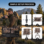 360° Swivel Hunting Chair with Adjustable Legs & Rifle Rest – Portable Tripod Seat - 5