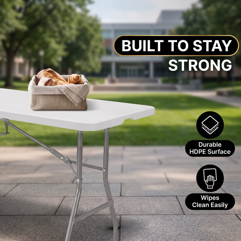 8 ft Heavy Duty Folding Table - 5