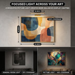 Picture Lights for Wall, Rechargeable Battery Operated LED Gallery Light Bar with Remote & Timer, Dimmable Wireless Wall Sconce for Paintings & Frames - 5