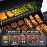 Portable Charcoal Grill with Smoking Function, Foldable Suitcase Design with Wheels, Multi-Tier Storage Rack & Waterproof Cover for Outdoor BBQ Parties - 5