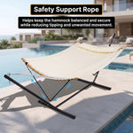 2-Person Outdoor & Indoor Hammock with Adjustable Height, Pillow & Stand – Portable, Sturdy, Colorful - 5