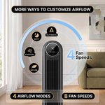 Tower Fan With Remote – 90° Oscillation, 36″ & 42″ - 5