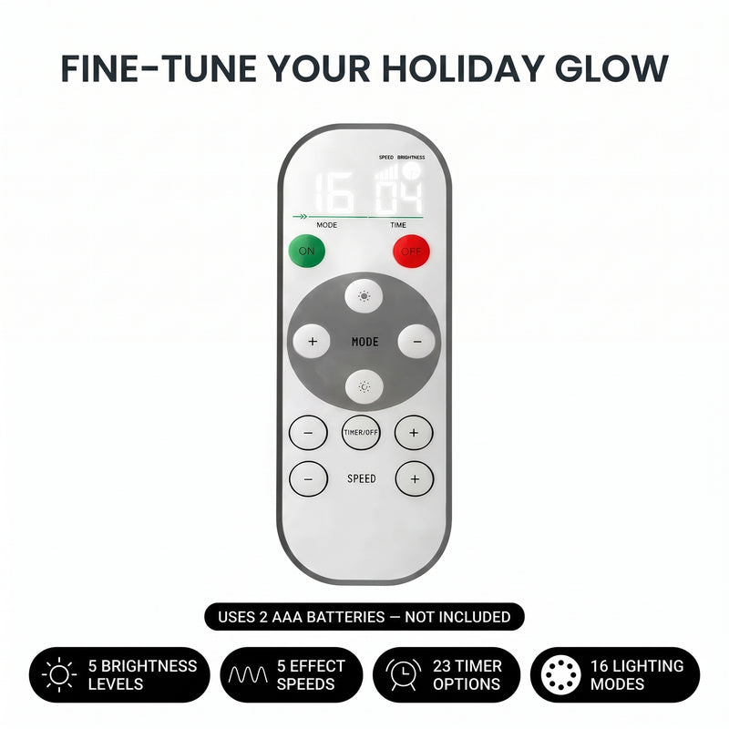 PRE LIT CHRISTMAS TREE – COLOR CHANGING LED LIGHTS WITH REMOTE CONTROL - 5