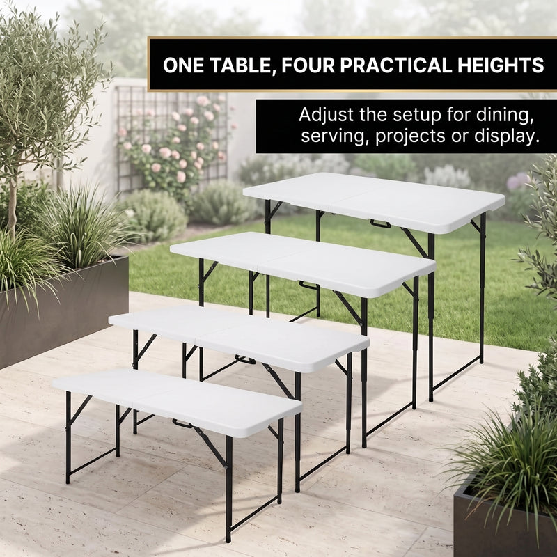 4 ft Adjustable Folding Camping Table - 5