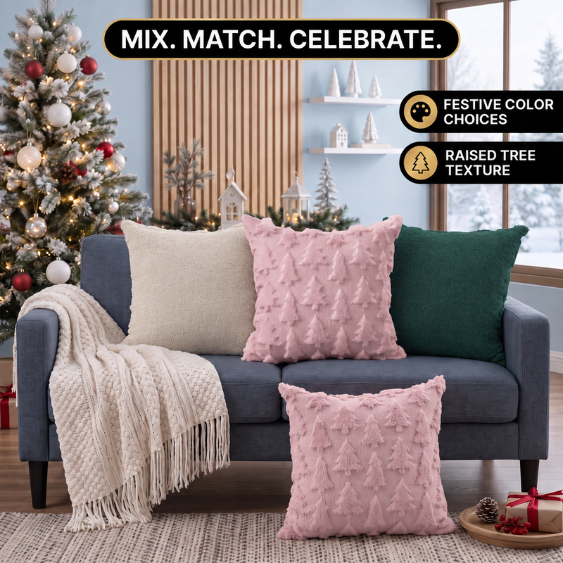 Christmas Pillow Covers 18x18 – Decorative Set of 2 - 5