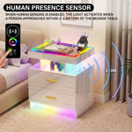 NIGHTSTAND WITH CHARGING STATION – LED, USB-C & DRAWERS - 5