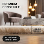 Faux Rabbit Fur Shaggy Rug – Ultra Soft Fluffy Machine Washable Area Rug for Bedroom, Living Room & Teen Room - 5