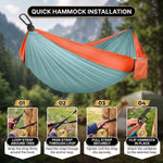 Portable Camping Hammock with Tree Straps – Lightweight Nylon Travel Hammock - 5