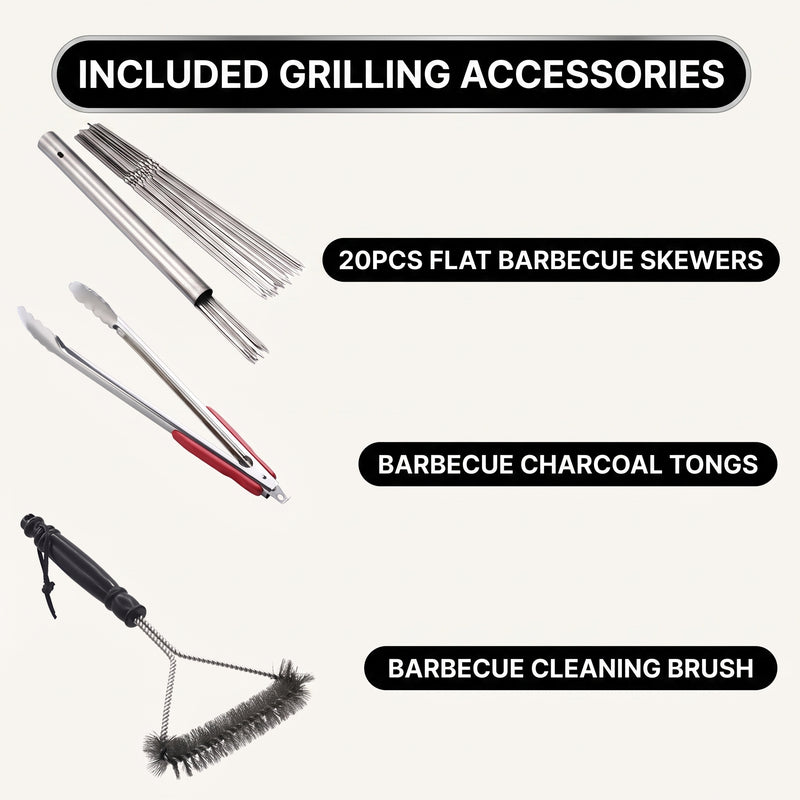 PORTABLE CHARCOAL HIBACHI GRILL – COMMERCIAL-QUALITY FOLDABLE BBQ GRILL FOR CAMPING, BACKYARD & OUTDOOR COOKING - 5