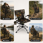 Portable Adjustable Hunting Chair with Swivel & Heated - 5