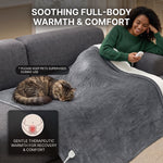Heated Throw Blanket – Flannel & Sherpa, 6 Heat Levels - 5