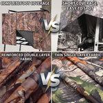 Hunting Tree Stand Blinds Cover 142" x 35" Extra Large Camouflage Universal Tree Stand Blinds Realistic Forest Camo Treestand Cover with Zipper for Deer Elk Hunting, Frames Not Included - 5