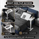 Adjustable Overbed Table With Wheels for Bed & Laptop - 5