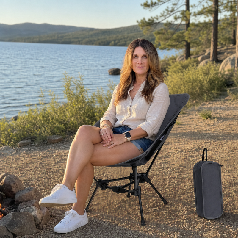 Ultralight Folding Camping Chair – Portable Outdoor High-Back Seat - 5