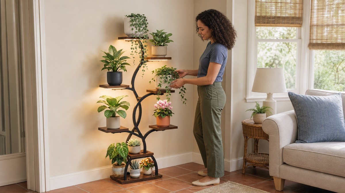 Plant Stand with Grow Lights – Indoor Plant Shelf, 4 to 9 Tiers - image 5