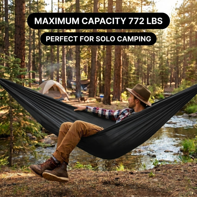 Over 600lbs Hammock, 1-2 person, Nylon with Mosquito Net - 5