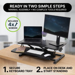Standing Desk Converter – Adjustable Sit-to-Stand Desk Riser - 5