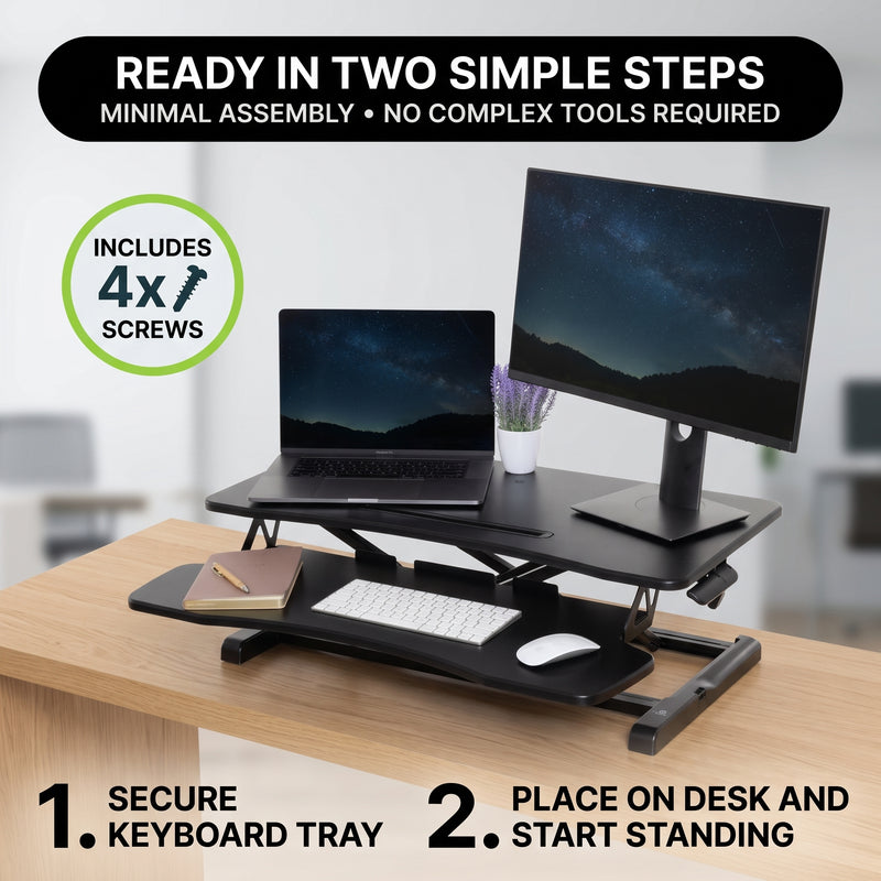 Standing Desk Converter – Adjustable Sit-to-Stand Desk Riser - 5