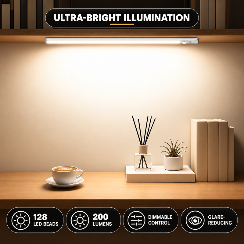 Rechargeable Under Cabinet Lights with Motion Sensor, 2-Pack - 5