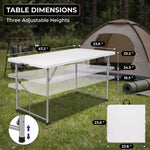 4 ft Adjustable Folding Camping Table - 5