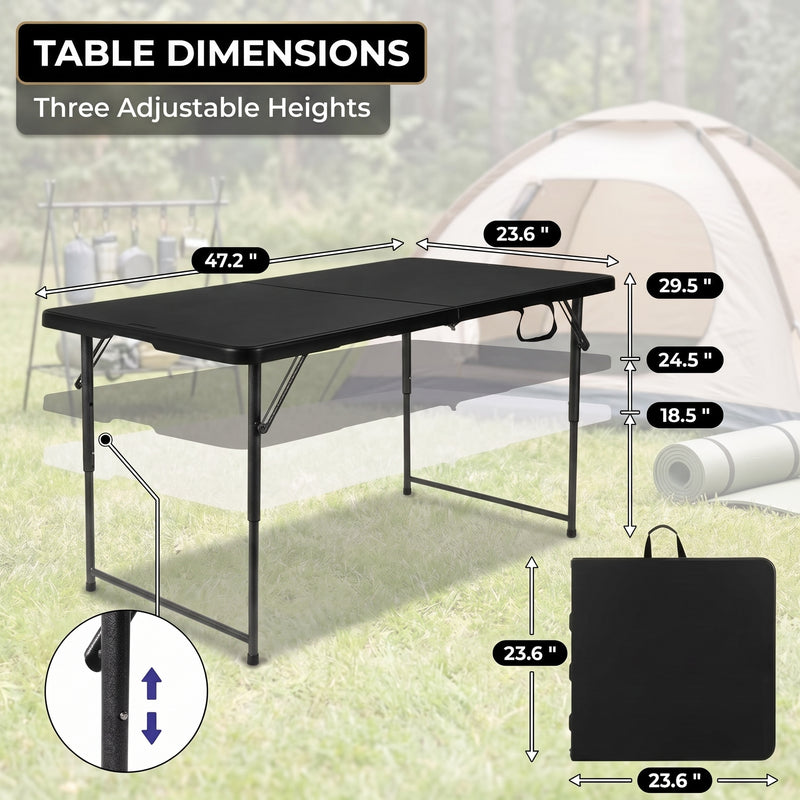 4 ft Adjustable Folding Camping Table - 5