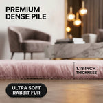 Faux Rabbit Fur Shaggy Rug – Ultra Soft Fluffy Machine Washable Area Rug for Bedroom, Living Room & Teen Room - 5