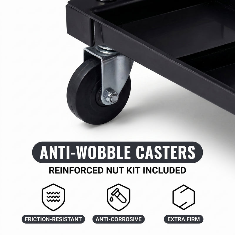 Rolling Mechanic Stool with Tool Tray - Creeper Seat with Wheels for Garage & Shop, Rolling Work Stool with Wheels for Mechanics, Auto Repair Workshop - 5