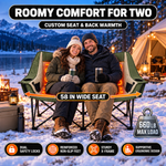Double Heated Camping Chair with 3 Heat Levels & USB Power Pocket - 5