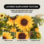 Sunflower Wreath for Front Door – Summer Floral Porch Décor - 5
