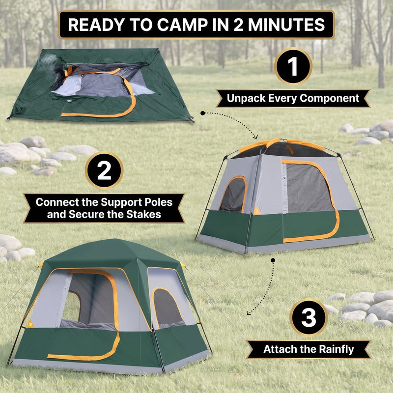 2-4 Person Dome And Cabin Camping Tents - 5