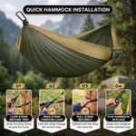 Portable Camping Hammock with Tree Straps – Lightweight Nylon Travel Hammock - 5