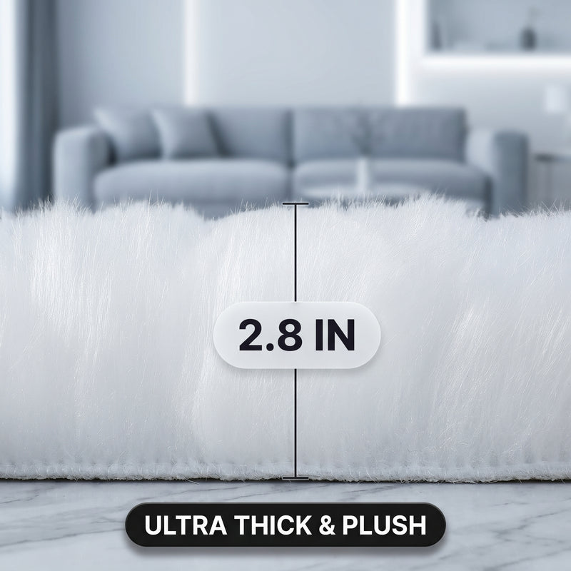 Plush Faux Fur Sheepskin Rug – Soft & Cozy Area Runner - 5