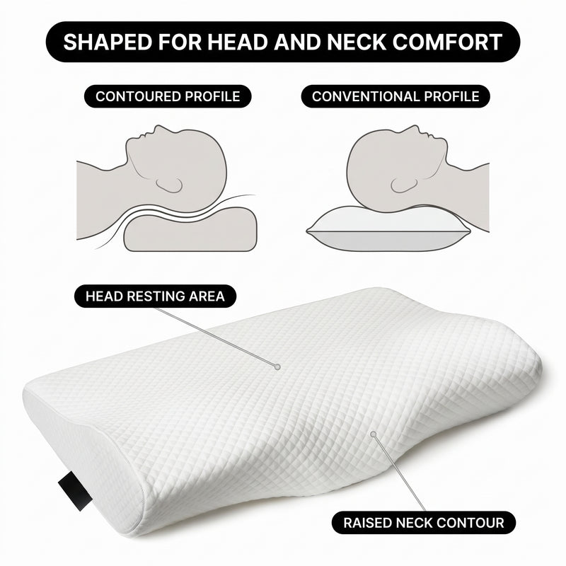 Contour Memory Foam Pillow – Butterfly, Wave & Classic Styles - 5