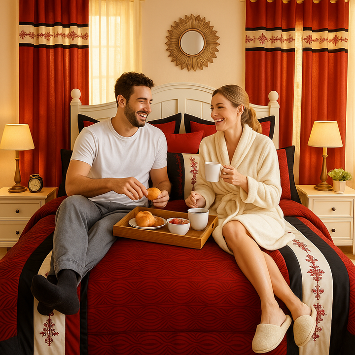 Breeze Luxe 9-Piece All-Season Cooling Microfiber Bedding & Curtain Set