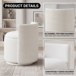 VANITY CHAIR WITH STORAGE – 360° SWIVEL VELVET SEAT - 5