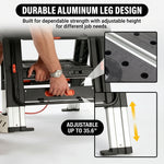 Portable Workbench & Folding Sawhorse – 2-in-1 Work Table - 5