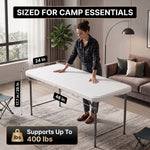 4 ft Adjustable Folding Camping Table - 5