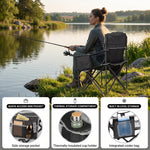 Heavy Duty Portable Folding Camping Chair with Cup Holder & Cooler Pocket - 5